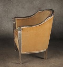 Maurice Dufr ne Maurice Dufrene single silver leaf armchair - 4794430