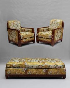 Maurice Dufr ne Pair of Fine French 1920s Armchairs att to Dufrene matching daybed available  - 4657125