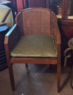 Maurice Dufr ne Pair of Maurice Dufr ne 1925 Art Deco Caned Armchairs - 4251099