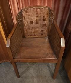 Maurice Dufr ne Pair of Maurice Dufr ne 1925 Art Deco Caned Armchairs - 4251103