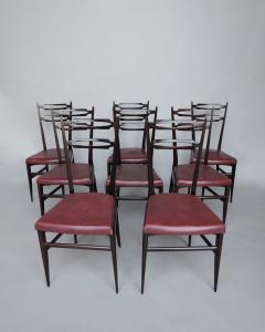 Maurice Flachet Set of 8 Fine French 1950s Dining Chairs by Maurice Flachet - 3934705