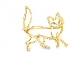 Maurice Guyot Guyot Fox Pin 18kt Yellow Gold Brooch - 4648741