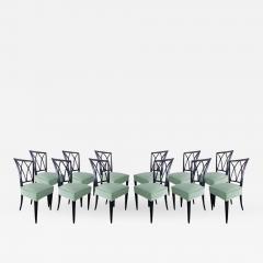 Maurice Hirsch Maurice Hirsch Exceptionnal 1940s Set of 12 Chairs Newly Upholstered - 373772