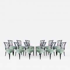 Maurice Hirsch Maurice Hirsch Exceptionnal 1940s Set of 12 Chairs Newly Upholstered - 373772