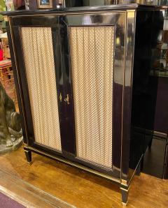 Maurice Hirsch Maurice Hirsch chicest black lacquered cabinet with gold bronze accent - 2173966