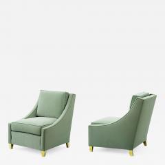 Maurice Hirsch Maurice Hirsch gold leg pair of slipper chairs - 831057