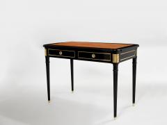 Maurice Hirsch Stamped Maurice Hirsch Louis XVI ebonized desk bureau plat 1960s - 2937079