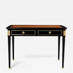 Maurice Hirsch Stamped Maurice Hirsch Louis XVI ebonized desk bureau plat 1960s - 2948595