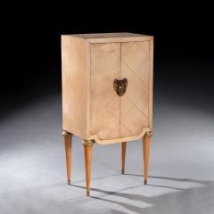 Maurice Jallot Maurice Jallot French Art Deco Parchment Inlaid Cabinet - 4563967