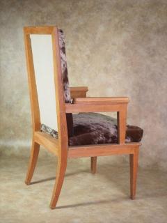 Maurice Jallot Maurice Jallot Pair of Oak Armchairs with Pony Hide - 1570174