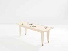 Maurice Jallot Maurice Jallot coffee table oak wood painted carved birds 1930 - 4599318