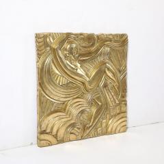 Maurice Picaud Art Deco Giltwood Folies Bergere Flapper Dancer Plaque by Maurice Picaud - 4377171