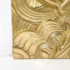 Maurice Picaud Art Deco Giltwood Folies Bergere Flapper Dancer Plaque by Maurice Picaud - 4377173