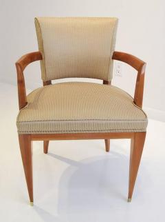 Maurice Rinck Elegant Pair of Sycamore Armchairs by Maurice Rinck - 434059