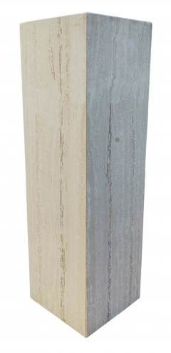 Maurice Villency Italian Post Modern Polished Travertine Marble Pedestal Stand Maurice Villency - 2699666