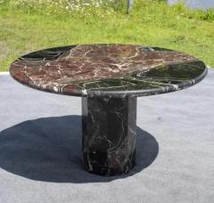 Maurice Villency Maurice Villency 50 Round Rosso Levanto Dining Table Octagon Base Italy 1970s - 3888458