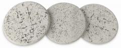 Maurice Villency Post Modern Trio 3 Faux Coral Stone Round Nesting Tables 1970s - 2875441