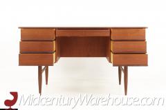 Maurice Villency Style Mid Century Teak Desk with Bookcase Front - 2569728