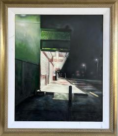 Mauricio Rodriguez Urban Nightlights Street Scene Oil Painting 1999 - 4522952