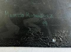 Mauricio Rodriguez Urban Nightlights Street Scene Oil Painting 1999 - 4523005