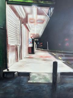 Mauricio Rodriguez Urban Nightlights Street Scene Oil Painting 1999 - 4523021