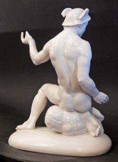 Mauritius Pfeiffer Nude Mercury God of Commerce by Mauritius Pfeiffer for Volkstedt porcelain - 1752515