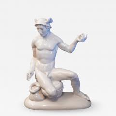 Mauritius Pfeiffer Nude Mercury God of Commerce by Mauritius Pfeiffer for Volkstedt porcelain - 1753713