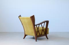 Maurizio Tempestini Elegant oak armchair with wavy pattern on all sides  - 3387251