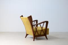 Maurizio Tempestini Elegant oak armchair with wavy pattern on all sides  - 3387268