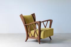 Maurizio Tempestini Elegant oak armchair with wavy pattern on all sides  - 3387300