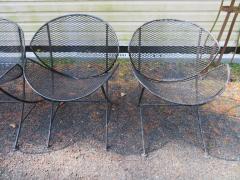 Maurizio Tempestini Fantastic Set 4 Maurizio Tempestini for Salterini Clam Shell Iron Patio Chairs - 3060903