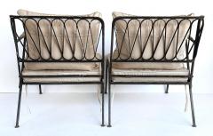 Maurizio Tempestini Maurizio Tempestini Salterini Ribbon Back Wrought Iron Settee with New Cushions - 4507539