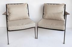 Maurizio Tempestini Maurizio Tempestini Salterini Ribbon Back Wrought Iron Settee with New Cushions - 4507540
