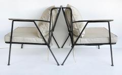 Maurizio Tempestini Maurizio Tempestini Salterini Ribbon Back Wrought Iron Settee with New Cushions - 4507541
