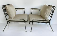 Maurizio Tempestini Maurizio Tempestini Salterini Ribbon Back Wrought Iron Settee with New Cushions - 4507543