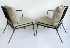 Maurizio Tempestini Maurizio Tempestini Salterini Ribbon Back Wrought Iron Settee with New Cushions - 4507544