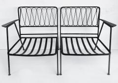 Maurizio Tempestini Maurizio Tempestini Salterini Ribbon Back Wrought Iron Settee with New Cushions - 4507551