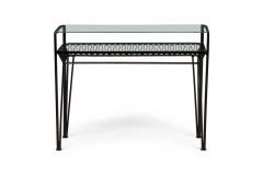 Maurizio Tempestini Maurizio Tempestini for Salterini Mid Century Black Metal Ribbon Console Table - 4653463