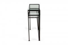 Maurizio Tempestini Maurizio Tempestini for Salterini Mid Century Black Metal Ribbon Console Table - 4653464
