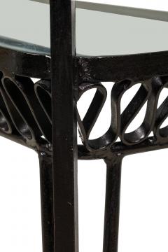 Maurizio Tempestini Maurizio Tempestini for Salterini Mid Century Black Metal Ribbon Console Table - 4653467