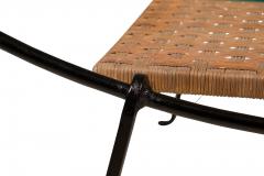 Maurizio Tempestini Maurizio Tempestini for Salterini Mid Century Curved Metal Coffee Table with Wov - 4655858