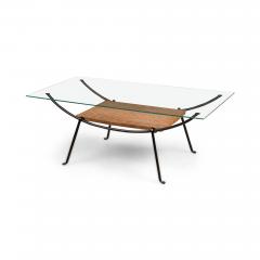 Maurizio Tempestini Maurizio Tempestini for Salterini Mid Century Curved Metal Coffee Table with Wov - 4708523
