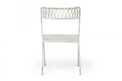 Maurizio Tempestini Maurizio Tempestini for Salterini Mid Century Ribbon Wrought Iron Painted Whit - 4639720