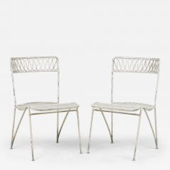 Maurizio Tempestini Maurizio Tempestini for Salterini Mid Century Ribbon Wrought Iron Painted Whit - 4693217