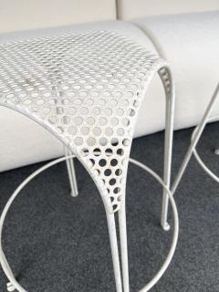 Maurizio Tempestini Pair of Bar Stools Metal Perforated by Maurizio Tempestini Italy 1950s - 1893266