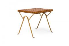 Maurizio Tempestini Pair of Maurizio Tempestini for Salterini Brass and Rattan Occasional Tables - 4274301