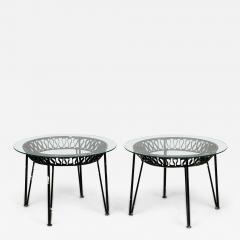 Maurizio Tempestini Pair of Maurizio Tempestini for Salterini Metal Ribbon Occasional Tables - 4298132