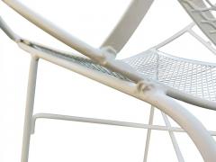 Maurizio Tempestini Set of 8 Restored Tempestini for Salterini Radar White Powder Coated Iron Chairs - 3041573