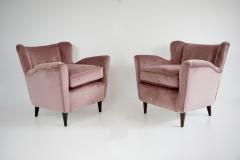 Maurizio Tempestini pair of fine Maurizio Tempestini forest green velvet armchairs Florence 1938 - 4228888