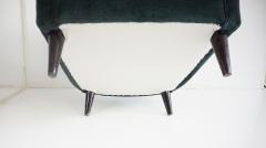 Maurizio Tempestini pair of fine Maurizio Tempestini forest green velvet armchairs Florence 1938 - 4228889